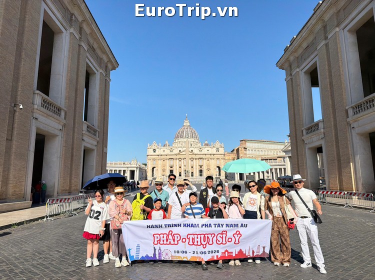 Euro Trip - Pháp – Thụy Sĩ – Ý từ ngày 10 đến 21/6/2026