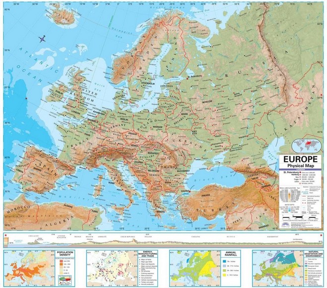 Bản đồ tuyến Nam Âu qua bán đảo Iberia và bờ Địa Trung Hải