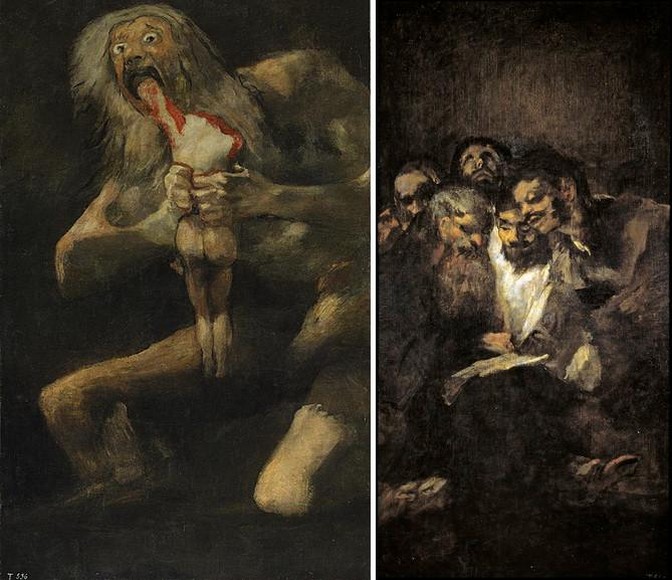 Bức Saturn Devouring His Son trong loạt Tranh Đen của Goya