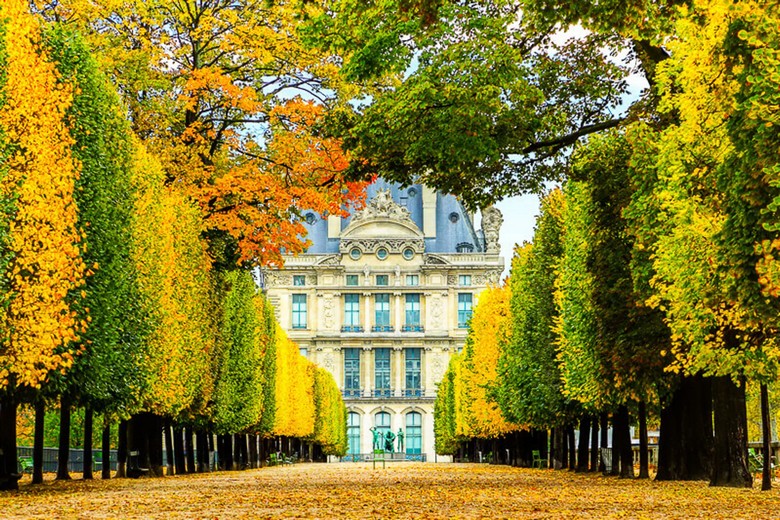 Công viên Luxembourg ở Paris phủ lá vàng mùa thu