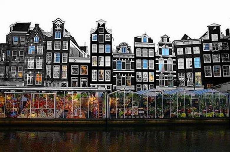 Chợ hoa nổi Bloemenmarkt dọc kênh Singel
