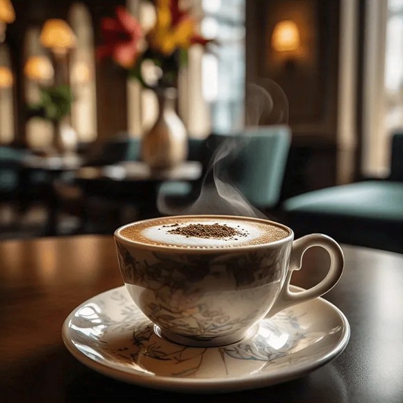 Ly espresso kiểu Pháp phục vụ tại quầy bar