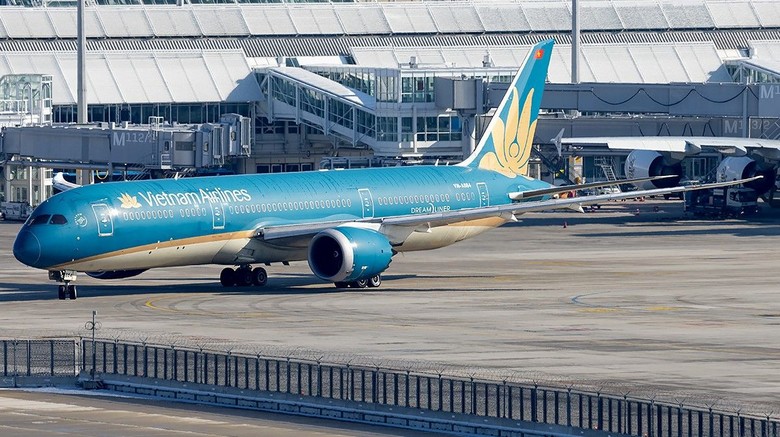 Máy bay Vietnam Airlines tại sân bay Frankfurt