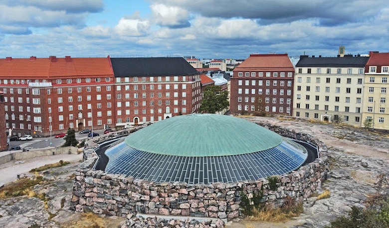Nhà thờ Đá Rock Church xây trong lòng núi đá tại Helsinki