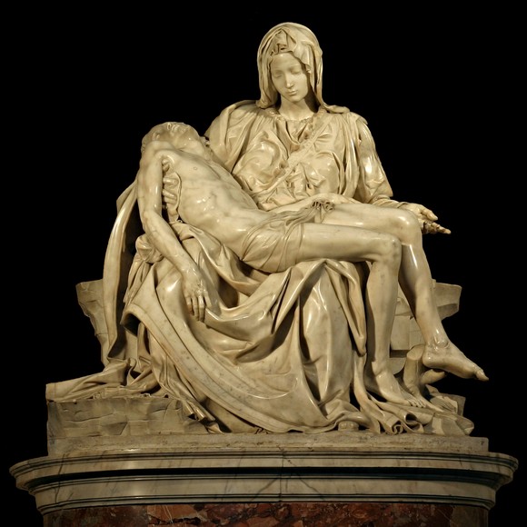 Tượng Đức Mẹ và Chúa Hài Đồng của Michelangelo trong nhà thờ Đức Bà Bruges