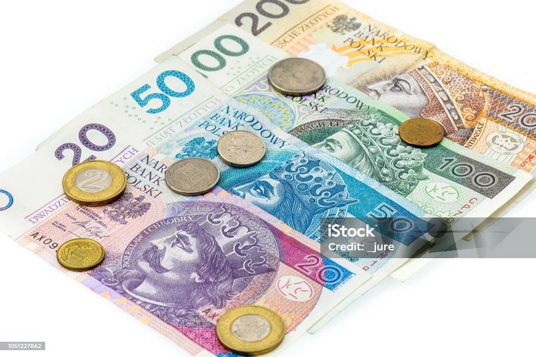 Tiền xu và tiền giấy zloty Ba Lan