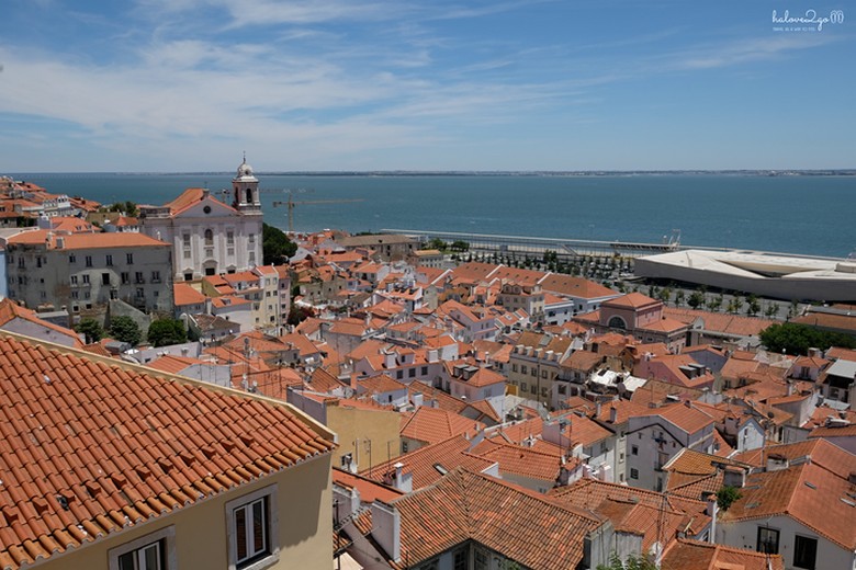 Toàn cảnh phố cổ Alfama nhìn từ điểm ngắm cảnh Largo das Portas do Sol