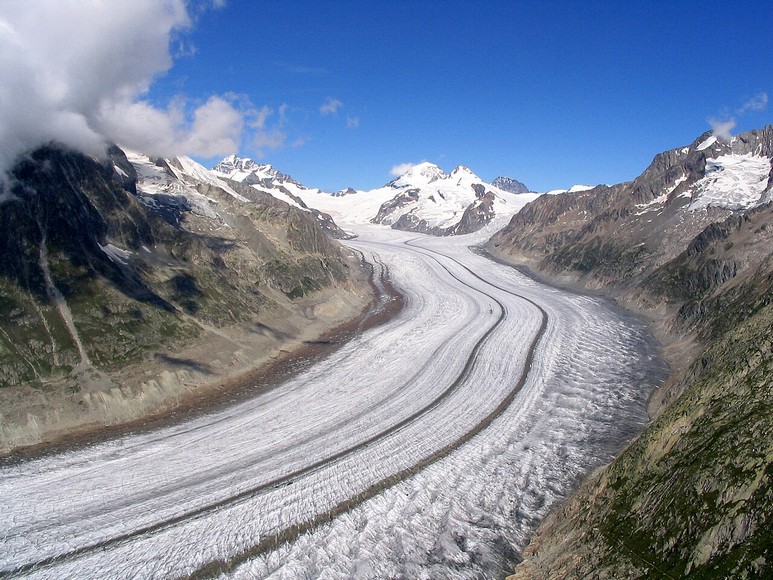Toàn cảnh sông băng Aletsch nhìn từ Jungfraujoch